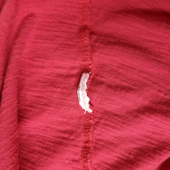 Lucky Brand Womens 3/4 Sleeve Top L Embroidered Floral Cotton Shirt Juniors - Picture 5 of 5